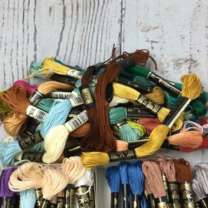 Needlepoint/Embroidery THREAD DMC Lot 30 Plus Multicolor Crafting - Picture 1 of 7