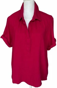 Sundance Damen Gr. M Bluse hauchdünne Baumwolle rosa Kragen Bohemian - Bild 1 von 11