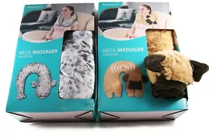 Neck Massager with Vibration Pillow Relaxing Health Touch Pug Dog or Whale - Picture 1 of 8