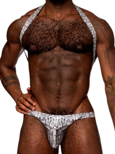 MALE POWER SNAKED SHOULDER SLING HARNESS THONG - Picture 1 of 6