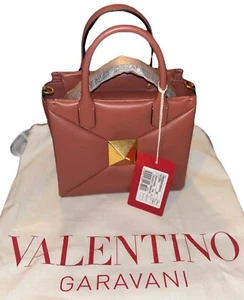 Valentino Garavani Roman Stud Top Handle Bag Gingerbread New With Tags RRP £1800 - Picture 1 of 11