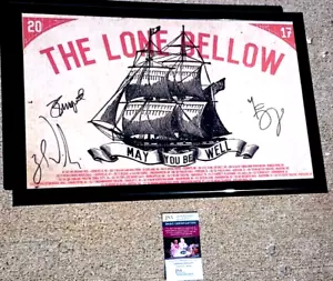 THE LONE BELLOW SIGNIERT + GERAHMT Poster JSA COA May You Be Well Tour - Bild 1 von 3