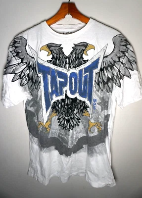 Vintage Y2K TapOut Affliction T Shirt XL  Mens Eagle All Over Print AOP Rare MMA - Image 1 of 3