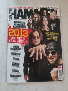 METAL HAMMER 2013 Feb Ozzy/Ghost/AIC/Trivium/Slayer/HIM + Mastodon/Cluth Poster