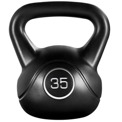 35lb Kettlebell Weight HDPE Coated Kettle Bells for Home Gym Fitness Bodybuild