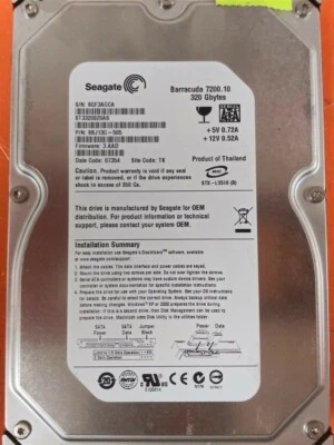 ⭐️⭐️⭐️⭐️⭐️ Desktop 3.5" SATA HDD Hard Drive Seagate ST3320820AS 320GB FW:3.AAD - Image 1 of 2