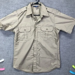 Propper Shirt Mens Medium Tan Tactical Uniform Short Sleeve Military Ripstop - Picture 1 of 10