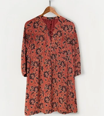 Madewell Trapeze Dress Women M Fall Floral Paisley  Boho  SKU 098 - Image 1 of 4