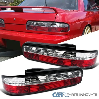 Red/Clear Fits 1989-1994 240SX S13 Coupe 2Dr Tail Lights Brake Lamps Left+Right Foto 1 de 4