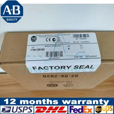 1 PCS New Factory Sealed AB 1756-OB16D /A ControlLogix 9-30V DC Output Module US - Image 1 of 4