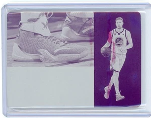 2023-24 Panini Noir Sneaker Spotlight Magenta Plate #7 Klay Thompson #1/1 - Foto 1 di 2