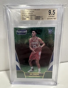 BGS 9,5 BEN SIMMONS 2016-17 HILOS PANINI prueba de siglo verde deslumbramiento radiocontrol 11/15 - Imagen 1 de 3