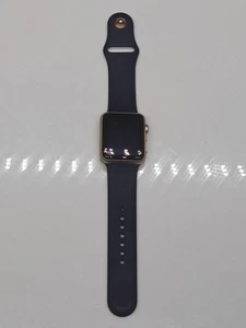 Apple Watch 7000 Series - 42mm - Aluminum - 10N-x Glass - FOR PARTS Gold Blue - Photo 1 sur 17
