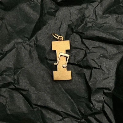 Grueso Vintage 10k Nota Musical Inicial 'I' Fabricante L.G Balfour Foto 1 de 4