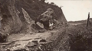 KARRENSTRASSE IN DARJEELING INDIEN LANDSCHAFT - Antikes Foto - 19. JAHRHUNDERT - Bild 1 von 4