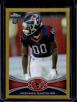2012 Topps Chrome Keshawn Martin RC Gold Refractor Rookie #40/50 Texans - Image 1 of 2