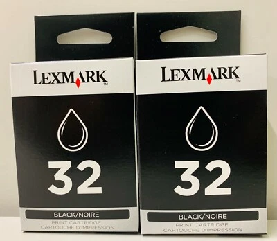 New Genuine Lexmark 32 2PK Ink Cartridges Box P Series P6350 P4330 Z Series Z815 - Image 1 of 2