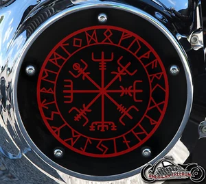 HARLEY DAVIDSON 2019+ SOFTAIL DERBY CLUTCH COVER - Red Vegvisir - Bild 1 von 1