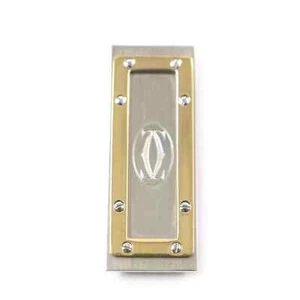 Cartier Money Clip Santos Silver x Gold Stainless steel Wallet Used Excellent - Picture 1 of 4