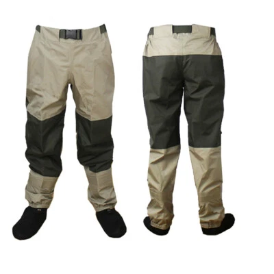 Breathable Waterproof Fly Fishing Waist Waders Stockingfoot High Wader Pants - Image 1 of 4