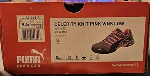 Puma Celerity Knit 642915 Women’s Sz 9.5 Steel Toe Safety Shoes Gray/Pink NWB - Picture 1 of 6