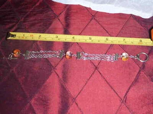 Costume Silver Tone metal and faceted Saworski like bead 1 strand Bracelet - Picture 1 of 5