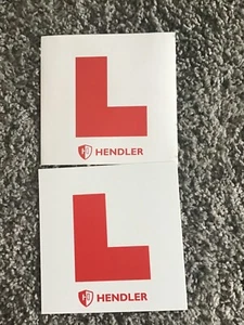 Learner Plates for Motorcycle (TWO Self Adhesive Sticky Learner Plates) Hendler - Picture 1 of 1