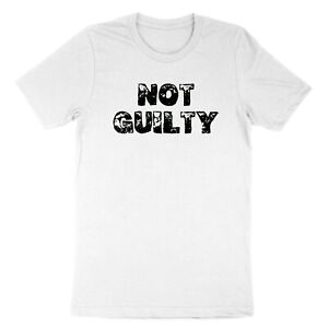 Not Guilty Distressed Prisoner Jail Inmate Prison Shirt Unisex Tee T-Shirt