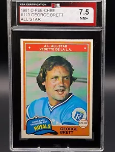 1981 O-PEE-CHEE MLB BASEBALL CARD #113 GEORGE BRETT AS KSA 7.5 NM+ SHARP!! OPC - Picture 1 of 1
