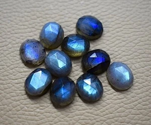 5 Pcs AAA+ Quality 8x10mm-13x18mm Labradorite Oval Rose Cut Gemstone | - Picture 1 of 4