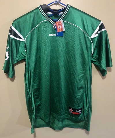 Men’s XL Saskatchewan Roughriders CFL Football Reebok Jersey Blank Cover