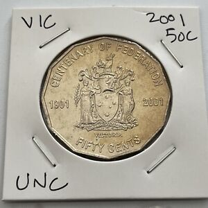 2001 Centenary of Federation  50c  Coin Victoria VIC  UNC (Sc68/147)