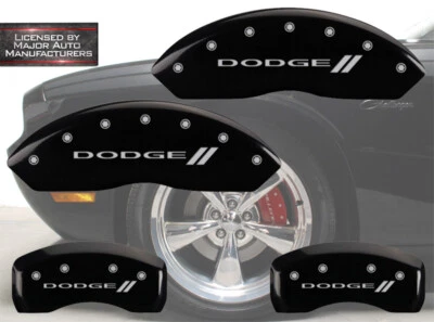 Cubierta de pinza de disco de freno MGP negra delantera + trasera "Dodge" Challenger R/T 2009-2010 Foto 1 de 4