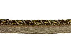Cordón decorativo labial Trimland Exquisite Collection 1008T 8735 MARRÓN DORADO VERDE - Imagen 1 de 2