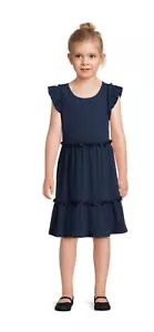 Wonder Nation Girl's Blue Tiered Ruffle Dress Size XL PLUS (14-16) NEW - Picture 1 of 5