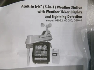 NEW ACURITE IRIS 5-IN-1 WEATHER STATION W WEATHER TICKER DISPLAY LIGHTNING 01022 - Picture 1 of 3