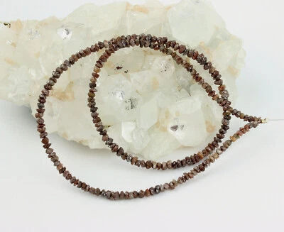 Rohdiamant Catena Filo Preziose Rosso Tubo Diamante Scintillante Circa 50 Carato - Immagine 1 di 4