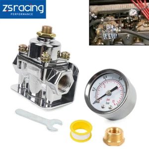 For Holley 12-803 2 Port 4 1/2 to 9 PSI Carburetor Fuel Pressure Regulator Gauge - Picture 1 of 9