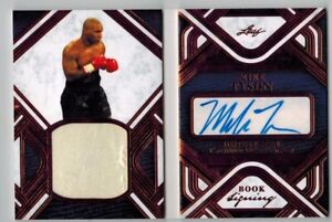 2023 LEAF HISTORY BOOK MIKE TYSON AUTO 14/25 SIGING AUTOGRAPH RELIC JUMBO BRONZE