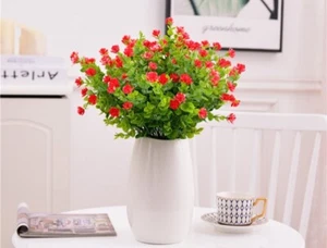 US 4pcs Faux Plant Ornament for Home Garden Artificial Flower Office Shop Decor - Picture 1 of 24
