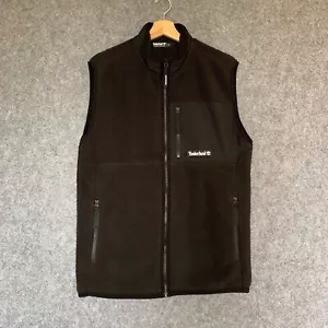 Mens Timberland Sherpa Fleece Black Gilet Body Warmer Pile Sz L Large VGC - Picture 1 of 16