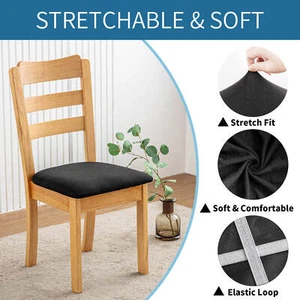 Dining Seat Chair Covers Short Slip Cover Stretch Removable Banquet Party Decor - Picture 1 of 45