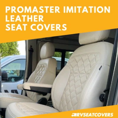 Custom Made Ram Promaster Imitation Leather Seat Covers for RV Vans - Image 1 of 4