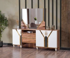 Anrichte Schrank Braun Hochglanz Möbel Holz Luxus Kommode Sideboard - Bild 1 von 1