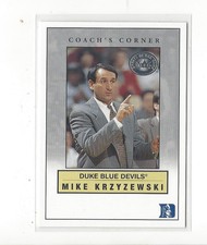 2001 Greats of the Game Coach's Corner #CC5 Mike Krzyzewski Duke