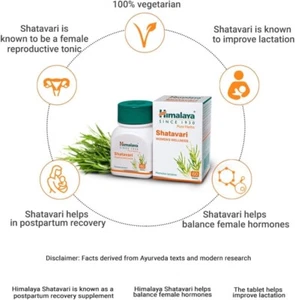 Himalaya Herbals Pure Herbs Asparagus (Shatavari) Herbal Food Supplement Support - Picture 1 of 3