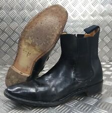 Oryginalne brytyjskie buty wojskowe Chelsea czarne skóra ceremonialne uszkodzone