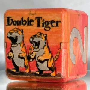Double Tiger: Strike of Twilight - Backgammon doubling cube 36mm - Picture 1 of 9