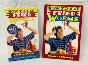 Vintage "How To Eat Fried Worms" Audio Cassettes & 1988 Paperback Book - Picture 1 of 10
