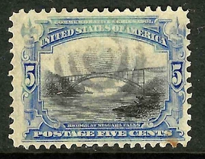 Error de viñeta Sc #297 baja caída 5 centavos PAN AM 1903 US 91B55 - Imagen 1 de 2